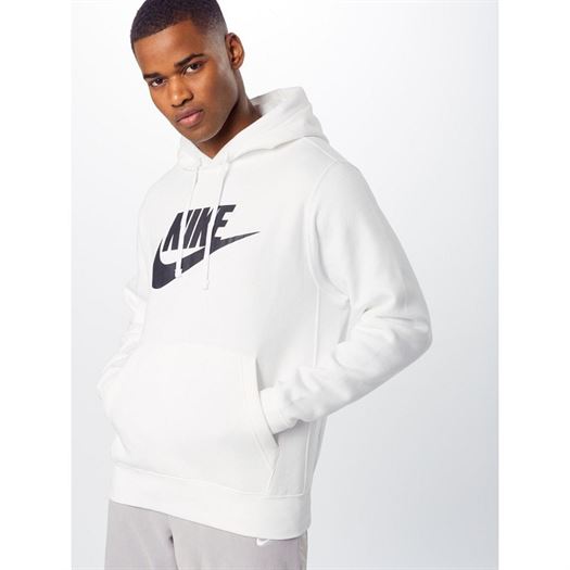 Nike homme m nsw club hoodie po bb g blanc1853502_2 sur voshoes.com
