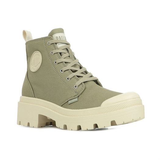 Palladium femme pallabase twill vert1860805_2 sur voshoes.com