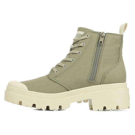 Palladium femme pallabase twill vert1860805_3 sur voshoes.com