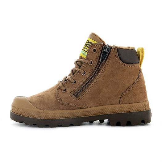 Palladium garcon pampa hi cuff wp  oz marron1862702_2 sur voshoes.com