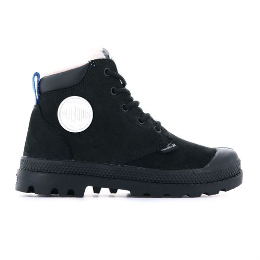 Bottines garcon Palladium pampa hi cuff wps oz noir VoShoes