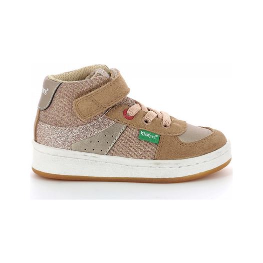 fille Kickers fille bilbon bb mid beige