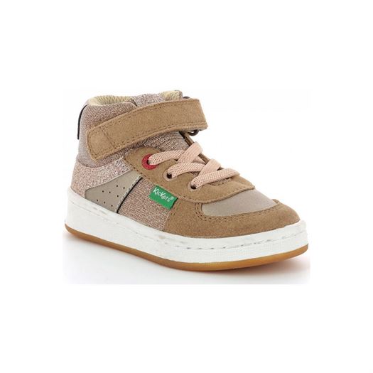 Kickers fille bilbon bb mid beige1873101_2 sur voshoes.com