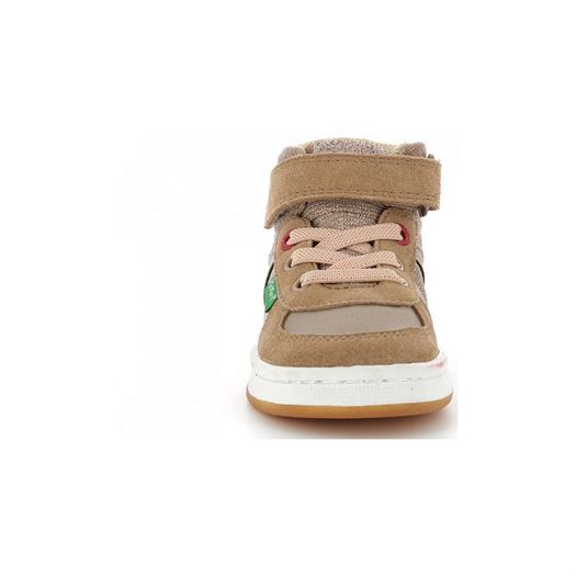 Kickers fille bilbon bb mid beige1873101_4 sur voshoes.com