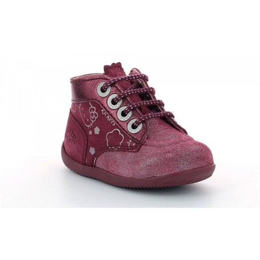 Bottines fille Kickers bonbon violet