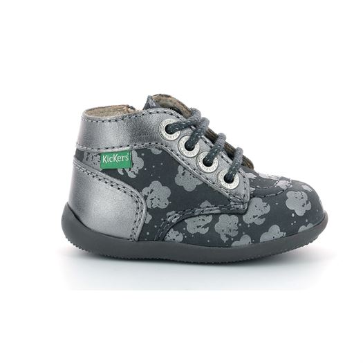 fille Kickers fille bonzip 2 gris