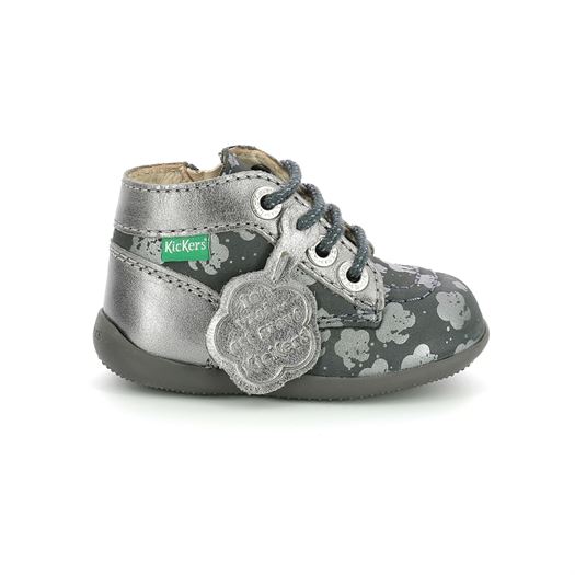 Kickers fille bonzip 2 gris1873401_2 sur voshoes.com