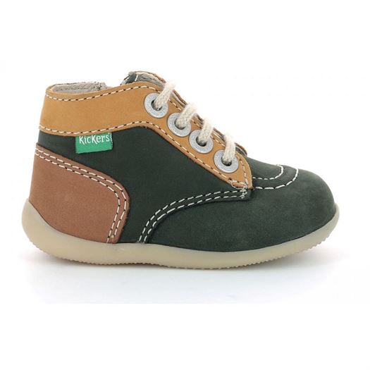 fille Kickers fille bonzip2 vert