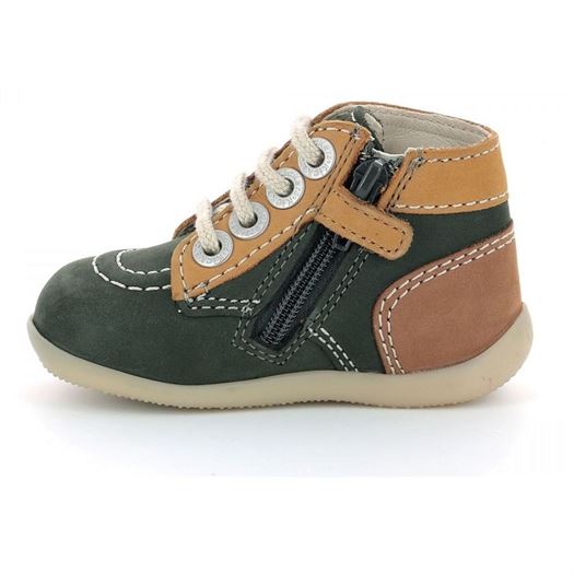 Kickers fille bonzip2 vert1910303_3 sur voshoes.com