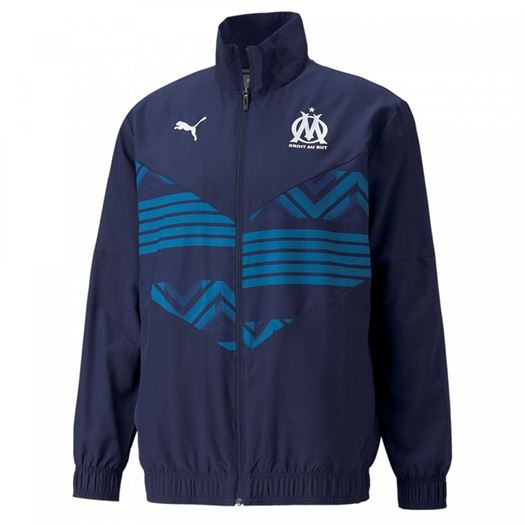 homme Puma homme om prematch jacket bleu