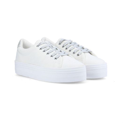 No name femme plato m sneaker canvas blanc1975501_2 sur voshoes.com