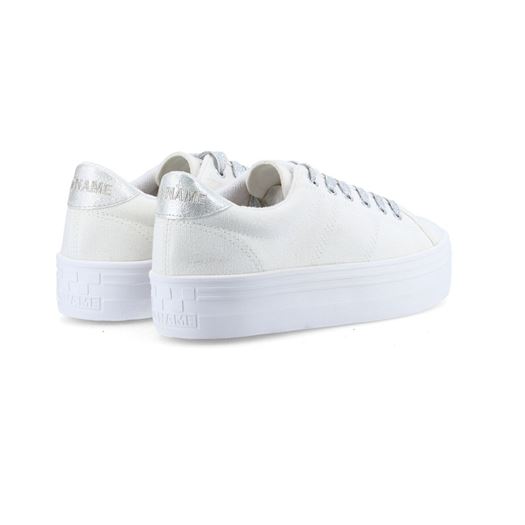 No name femme plato m sneaker canvas blanc1975501_4 sur voshoes.com