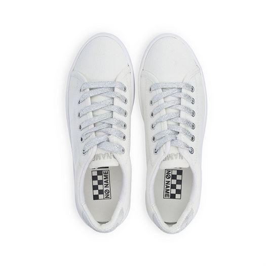 No name femme plato m sneaker canvas blanc1975501_5 sur voshoes.com