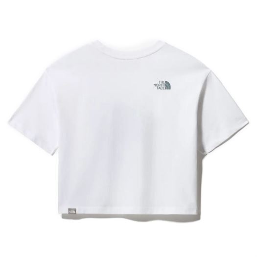 The north face femme w cropped easy tee blanc1991501_2 sur voshoes.com