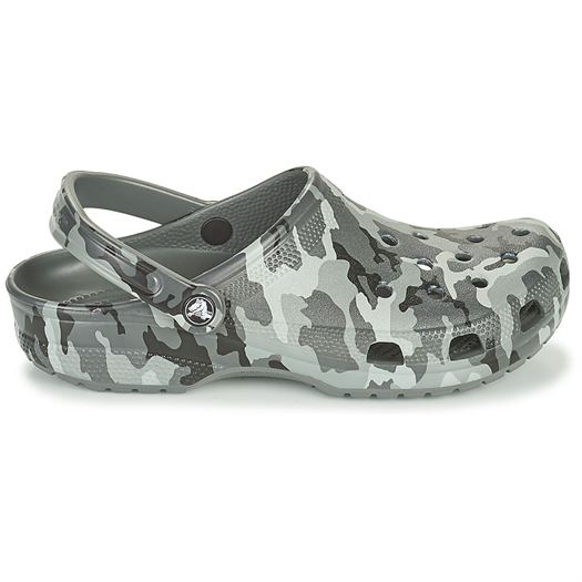 homme Crocs homme classic printed camo clog gris