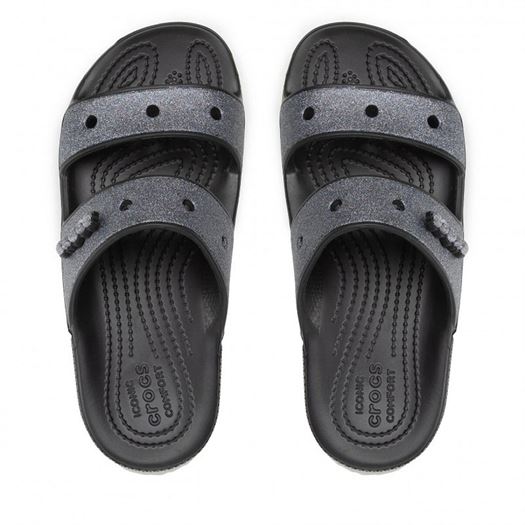 Crocs femme classic croc glitter ii noir2003701_3 sur voshoes.com