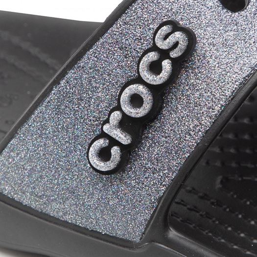 Crocs femme classic croc glitter ii noir2003701_4 sur voshoes.com