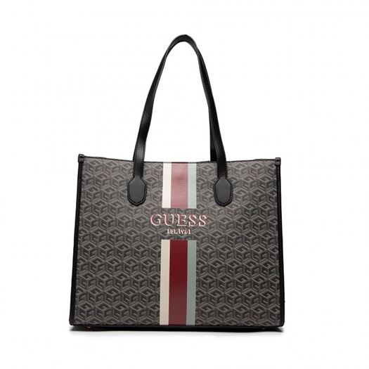 femme Guess femme silvana tote gris