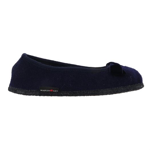 femme Haflinger femme slipper fiocco bleu