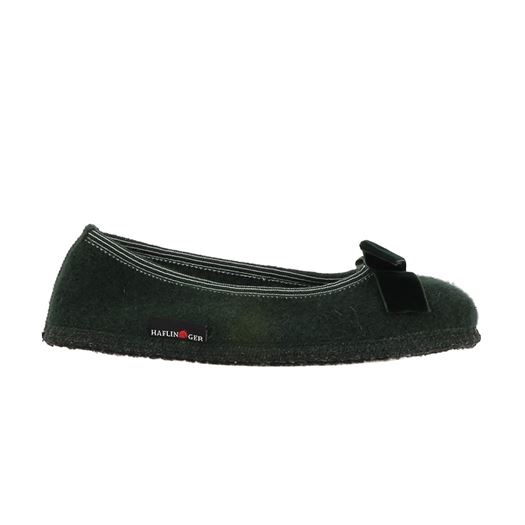 femme Haflinger femme slipper fiocco vert
