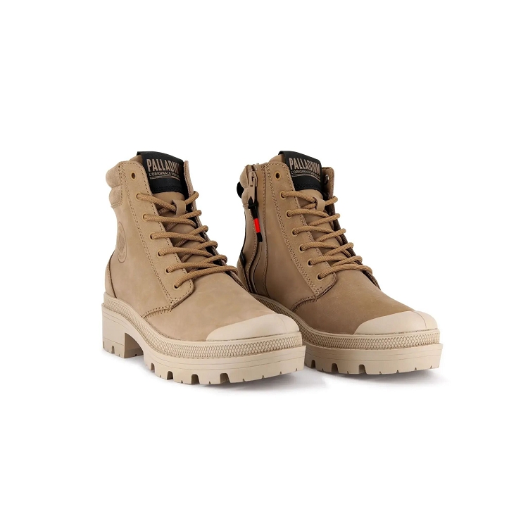 Palladium femme pallabase hi cuff wp marron2042702_4 sur voshoes.com