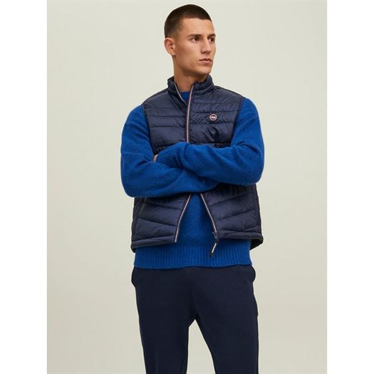 Jack jones homme jjehero bodywarmer collar bleu2053701_2 sur voshoes.com