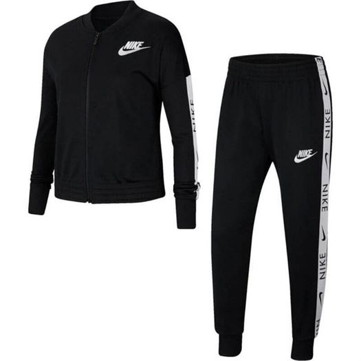 fille Nike fille g nsw trk suit tricot noir