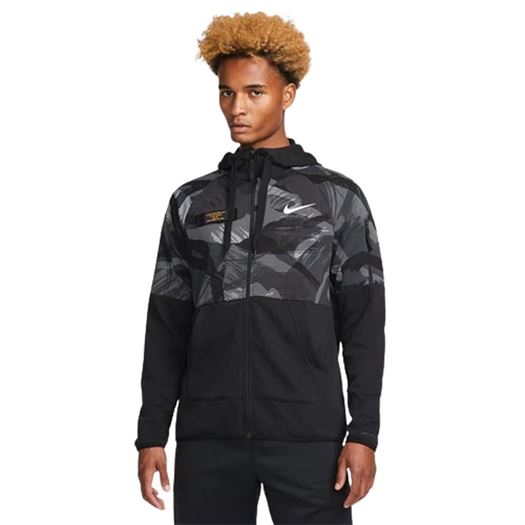 homme Nike homme m nk df flc hd fz camo noir