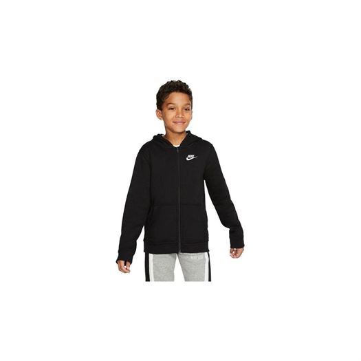 Nike garcon b nsw hoodie fz club noir2057101_2 sur voshoes.com