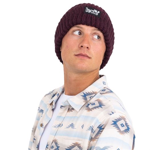 homme Levi s homme chunky beanie bordeaux