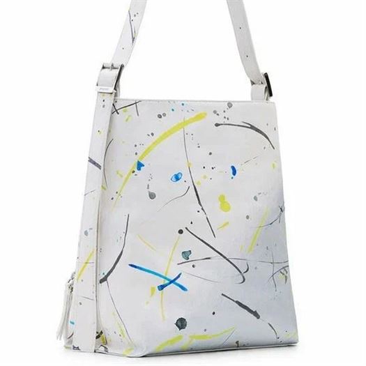 Desigual femme bag silver splat butan wi blanc2068801_3 sur voshoes.com