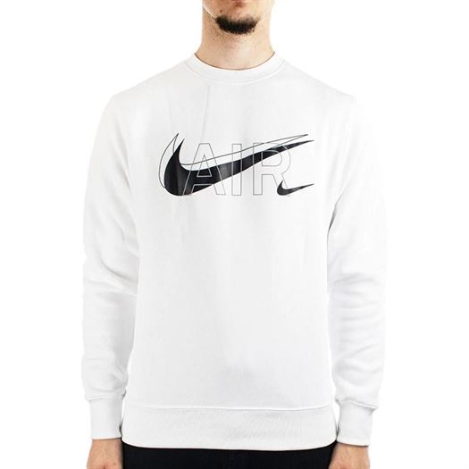 homme Nike homme m nsw crew prnt blanc