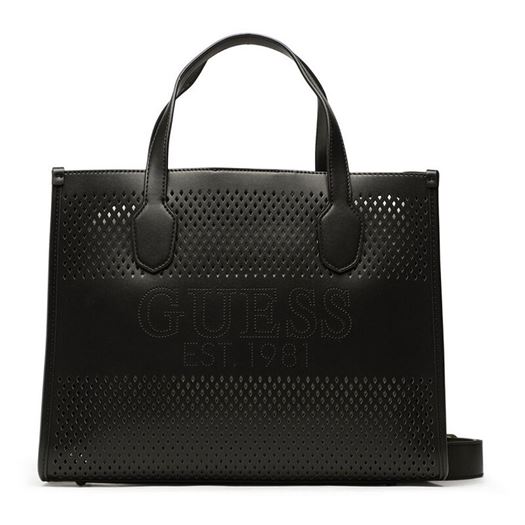 femme Guess femme katey perf small tote noir