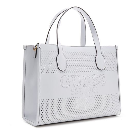 femme Guess femme katey perf small tote blanc