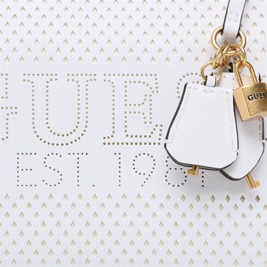 Guess femme katey perf satchel blanc2102502_4 sur voshoes.com