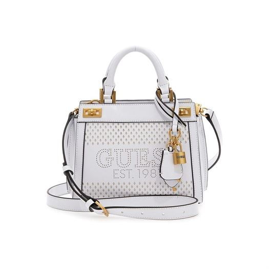 femme Guess femme katey perf mini satchel blanc