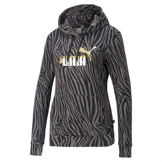 femme Puma femme ess tiger aop hoodie gris