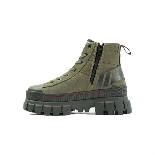 Palladium femme revolt hi army vert2118101_3 sur voshoes.com