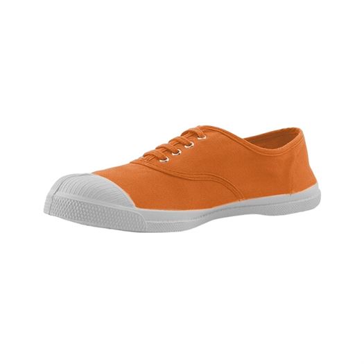 Bensimon femme tennis lacets orange2136601_3 sur voshoes.com