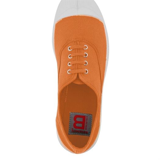 Bensimon femme tennis lacets orange2136601_4 sur voshoes.com