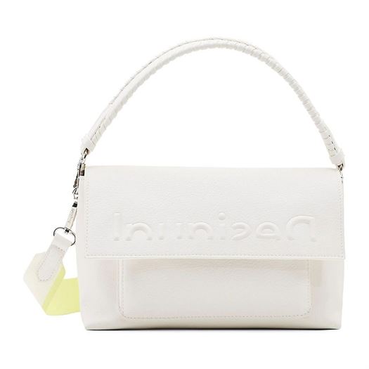 femme Desigual femme bag half logo 23 venecia blanc