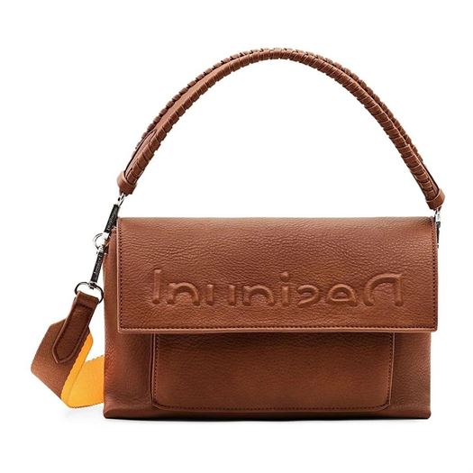 femme Desigual femme bag half logo 23 venecia marron