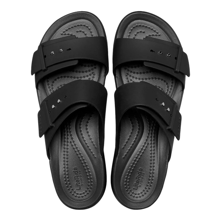 Crocs femme brooklyn buckle lowwdg noir2173001_5 sur voshoes.com