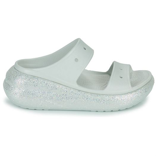 femme Crocs femme classiccrushglittersandal blanc