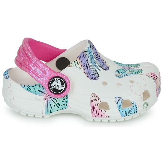 fille Crocs fille classic butterfly clog t blanc