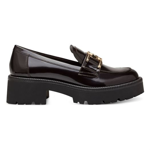 Chausson cuir FOURRES Marron/Bordeaux chez  adulte, femme,  homme.