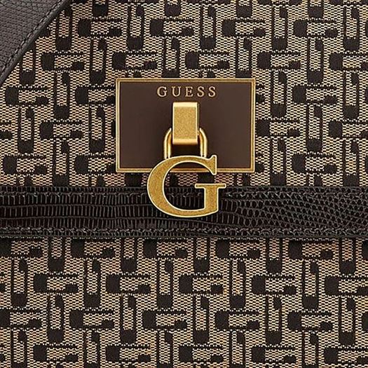 Guess femme stephi bamboo flap marron2201102_5 sur voshoes.com