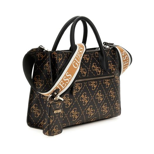 Guess femme rea high society satchel marron2201801_2 sur voshoes.com