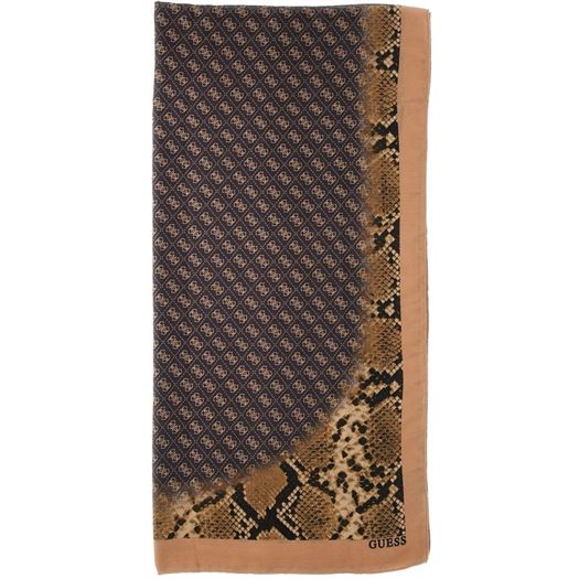 Guess femme ajiona scarf 80x190 marron2203701_2 sur voshoes.com