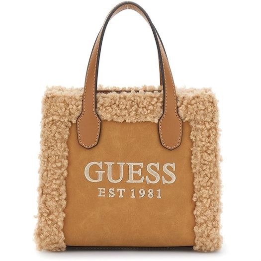 femme Guess femme silvana 2 compartmnt mini marron